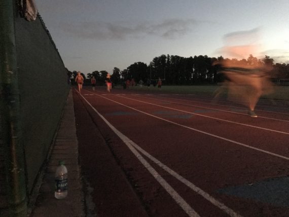 High school track at dawn