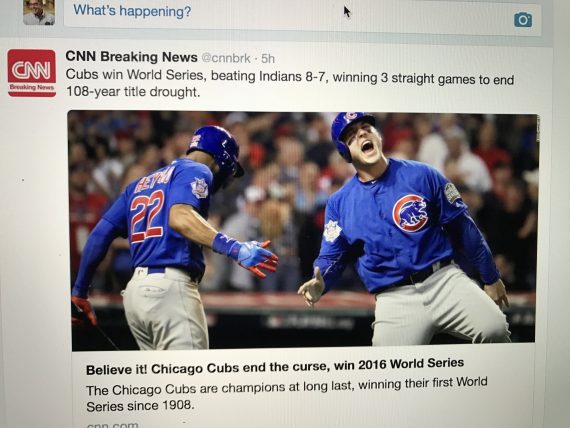Cubs win the world series