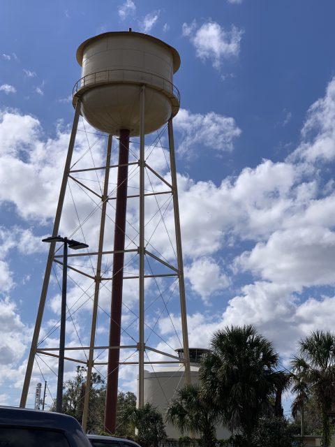 Small town water tower