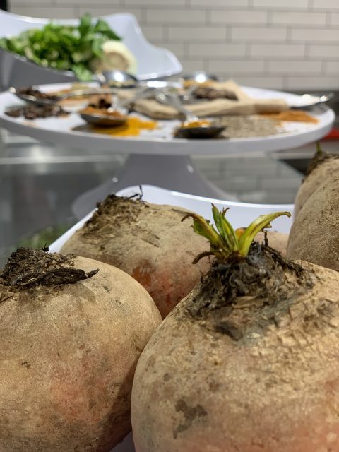 healthy foods are everywhere in the dining hall