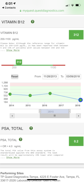B12 blood work results