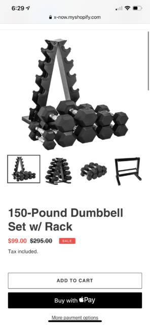 mail order dumb bell set