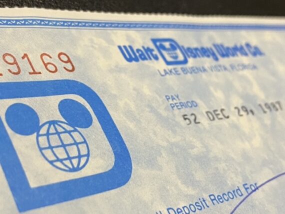old Disney paycheck
