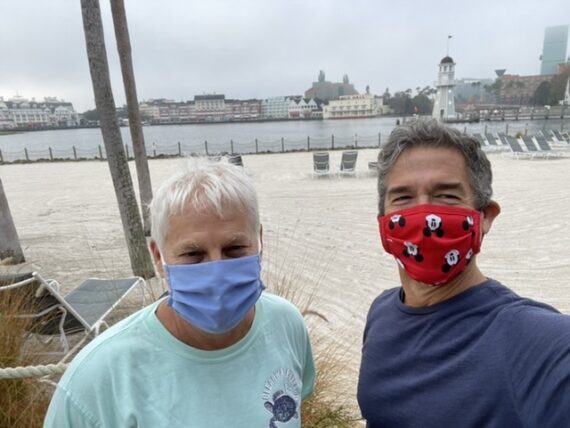 two men at Disney Beach