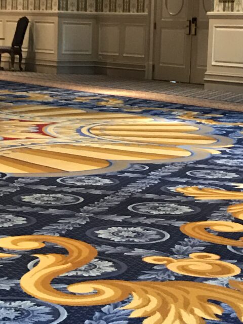 hidden Mickey in resort carpet