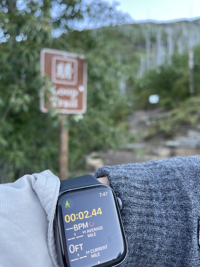 Apple Watch set for a hike