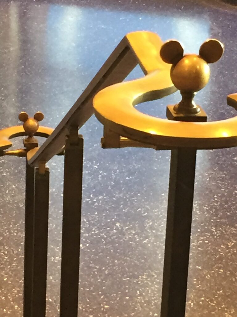 Mickey Mouse head hand rails
