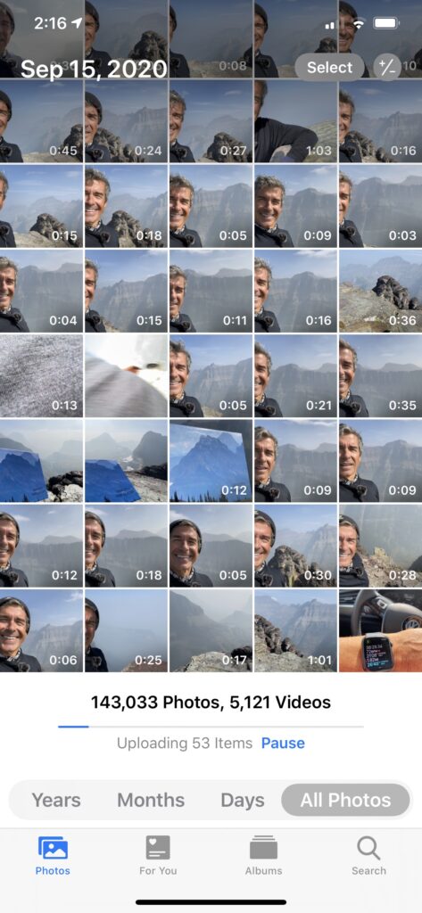 apple camera roll screen shot