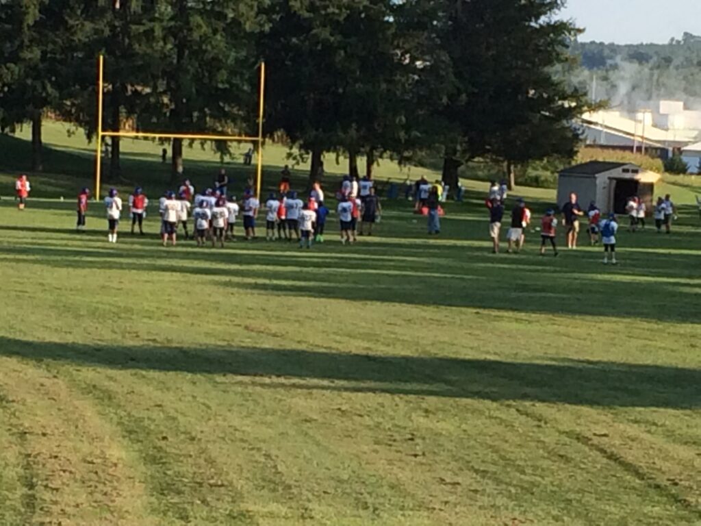 pee wee football practice