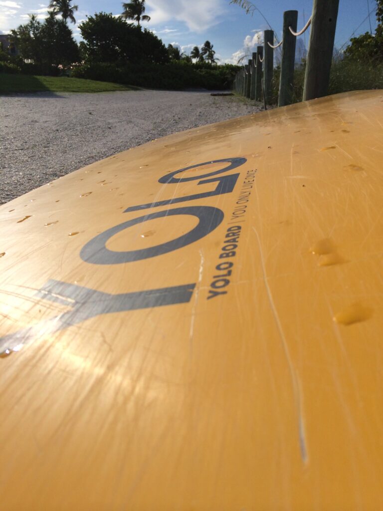 yellow surf board