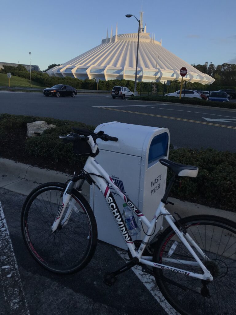 Space Mountain from Contemporary Resort parking lot