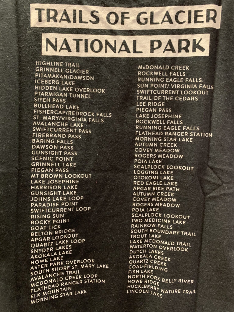 list of Glacier National Park hiking trails