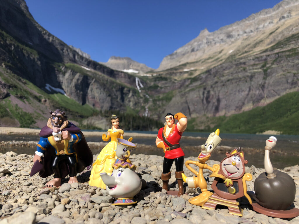 Disney toys in the mountains