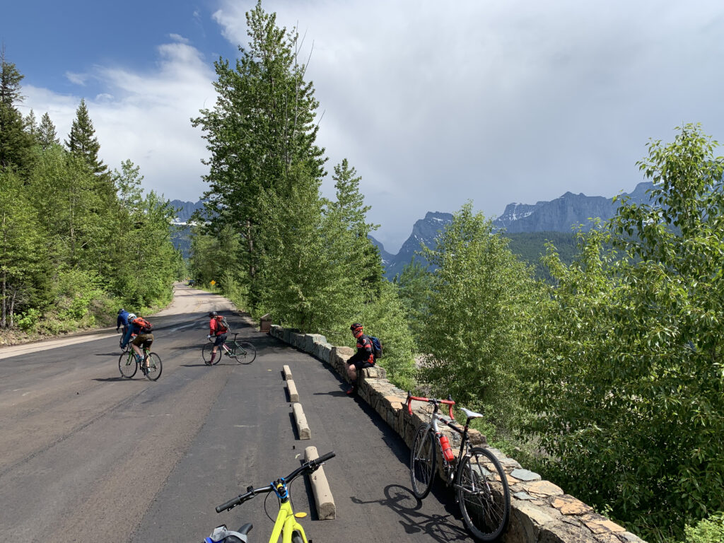Bicycling up a mountain