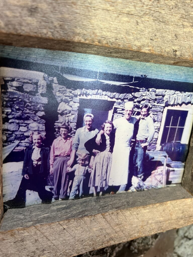 Photo of a mountain family