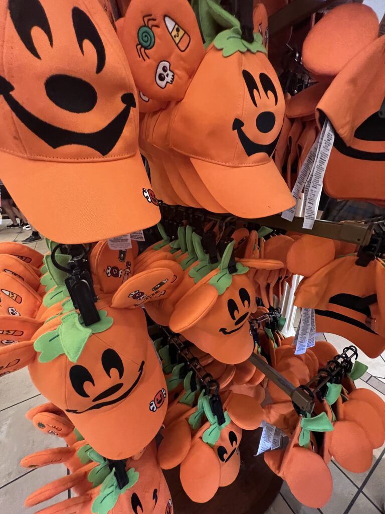 Mickey orange pumpkin Halloween baseball caps