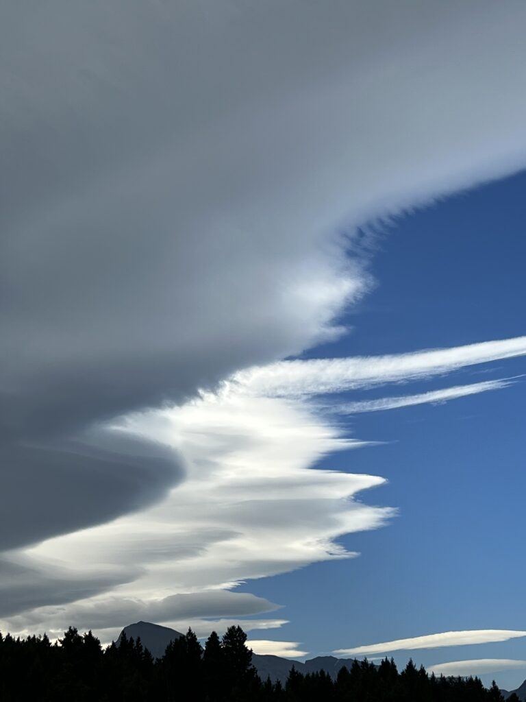 Unique mountain clouds
