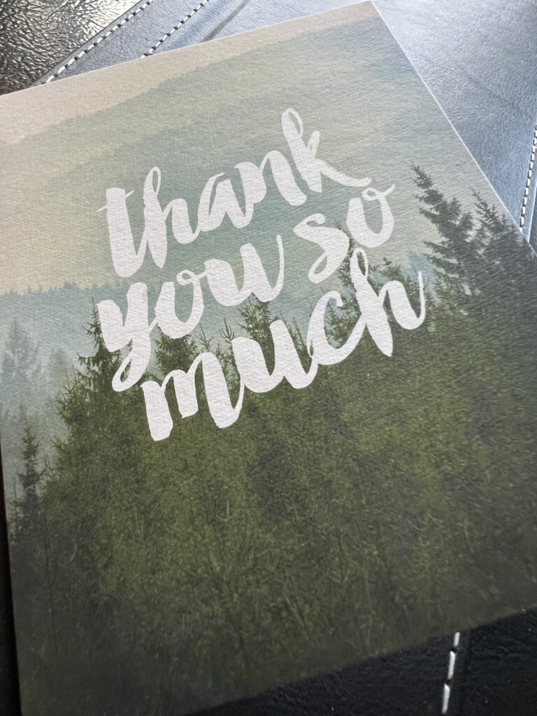 Thank you card