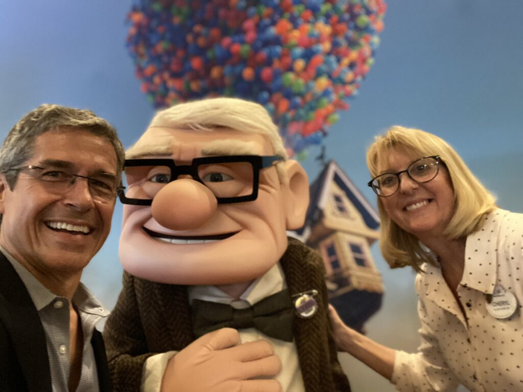 Disney Cast Member couple with UP character