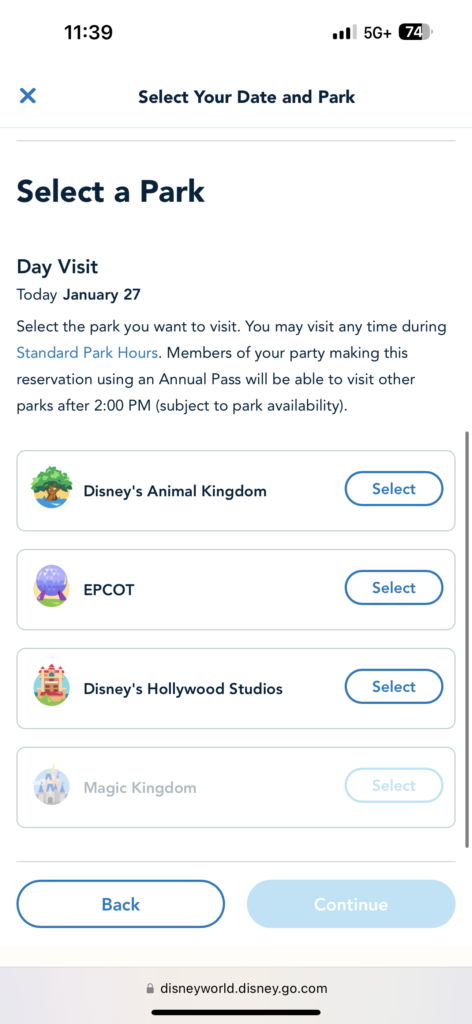 My Disney Experience screenshot
