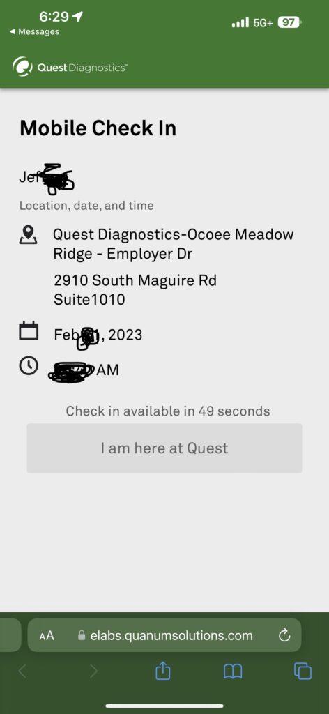 Medical app screenshot
